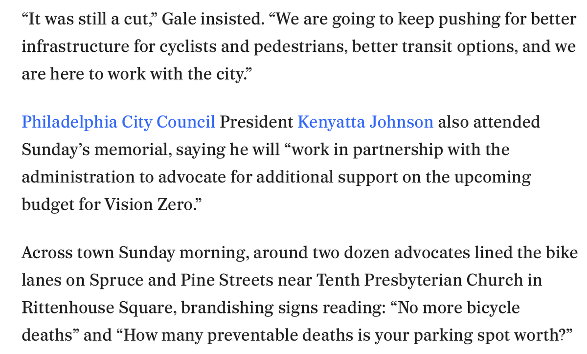 civic_grit's tweet photo. Nobody should have to feel this sadness. Philadelphia must do far more to prevent similar tragedies.

I'm glad to see that @CouncilmemberKJ attended and spoke to the need for additional funding and support for Vision Zero.

https://t.co/rrFUDtcUNd https://t.co/dUQRra4X4o