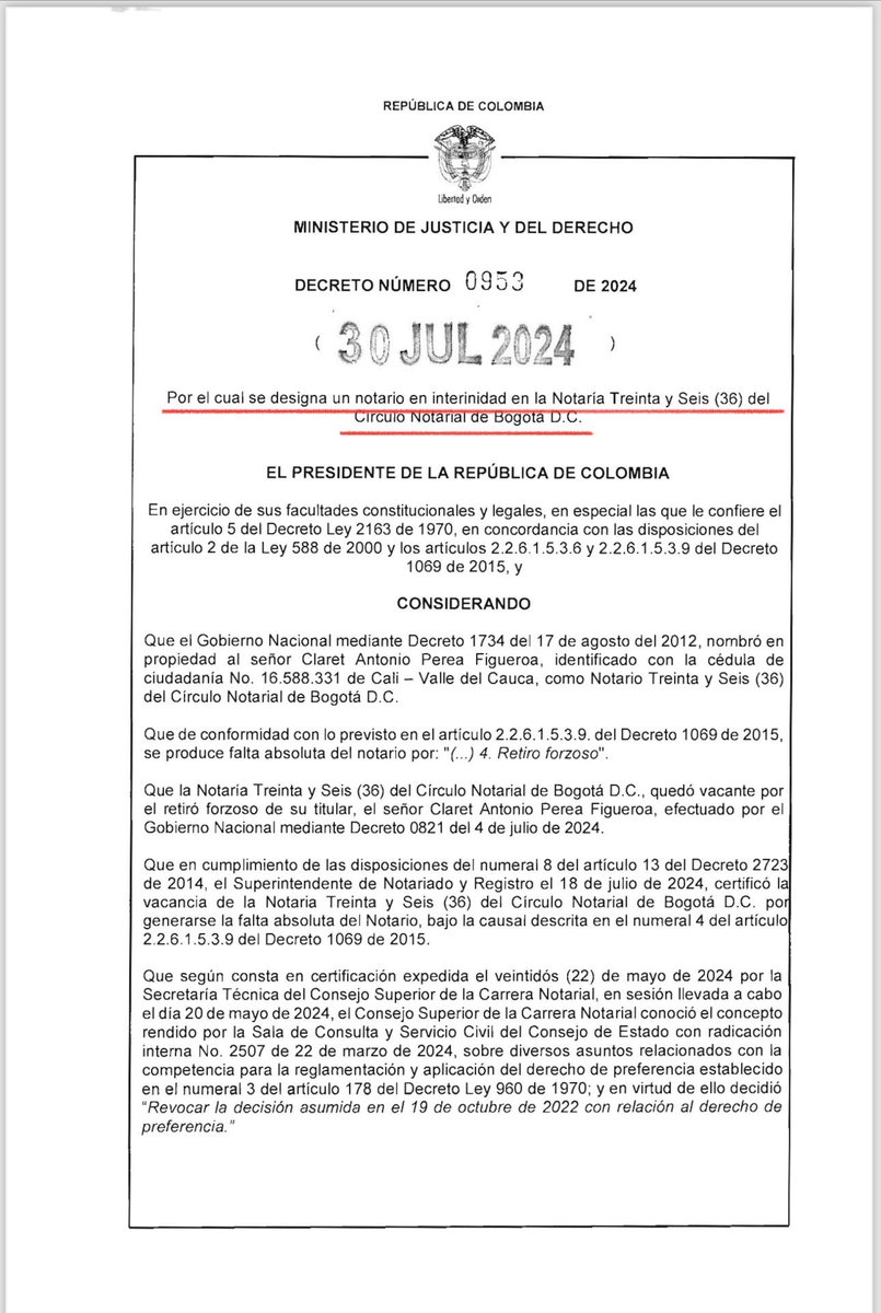 Danielbricen's tweet photo. La señora Daniela Andrade Valencia quien se desempeñó como Vicepresidente de Contratación Derivada de la Fiduprevisora y quien autorizó el pago de los carrotanques corruptos de Olmedo López fue nombrada como Notaria 36 de Bogotá, a pesar de estar en el escándalo de la UNGRD. https://t.co/40byFWEvnJ