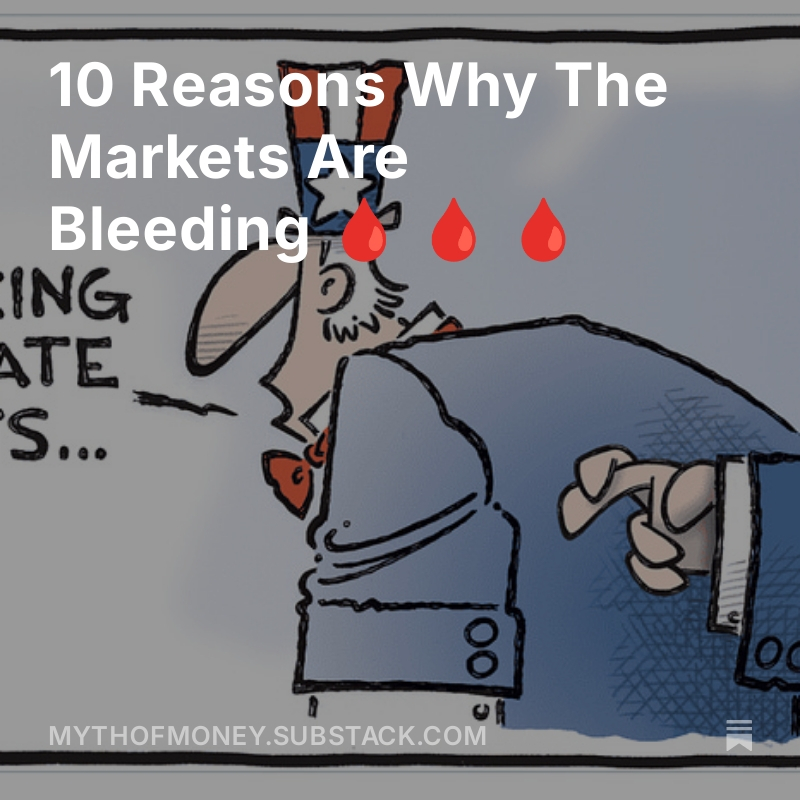 MythofMoney's tweet photo. This Week on the Myth of Money Newsletter, we explain the recent downturn in the markets.

https://t.co/uCm3blzSlh https://t.co/yx7eh7iK7M