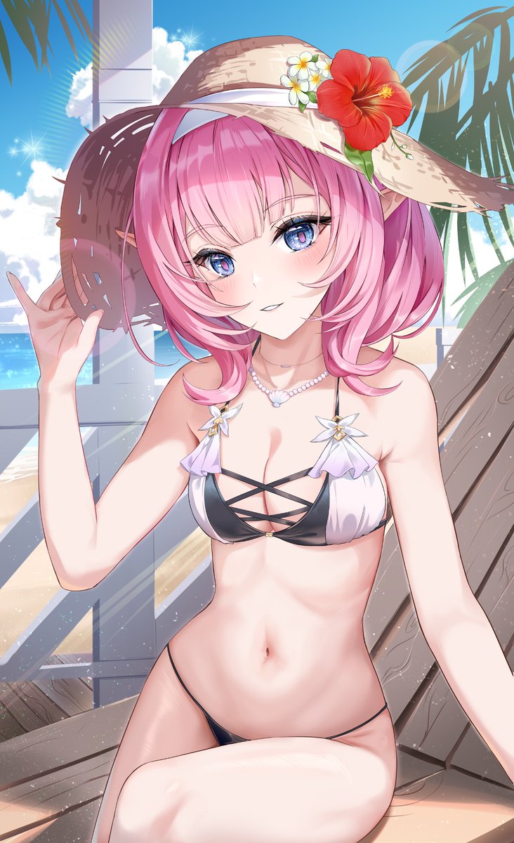 Tsukitsune01's tweet image. Summer Elysia #Elysia #Honkai3rd