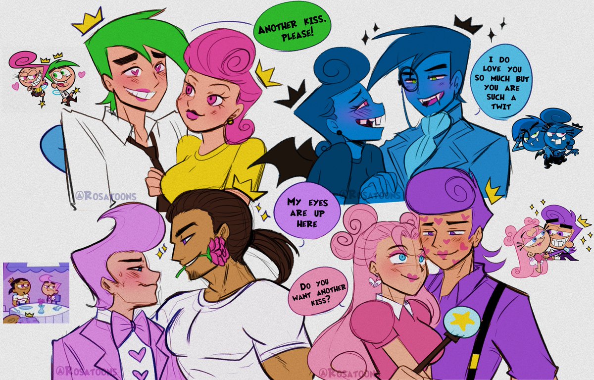 Love is magic ✨
.
.
.
.
.
.
.
#nickelodeon #nicktoons #fairlyoddparents #fairyoddparents #lospadrinosmagicos #fop #padrinosmagicos #fanart #sketch #doodle  #cosmo #wanda #anticosmo #antiwanda #cupid #juandissimo #hedy #hedone #peri #periwinkle #poof