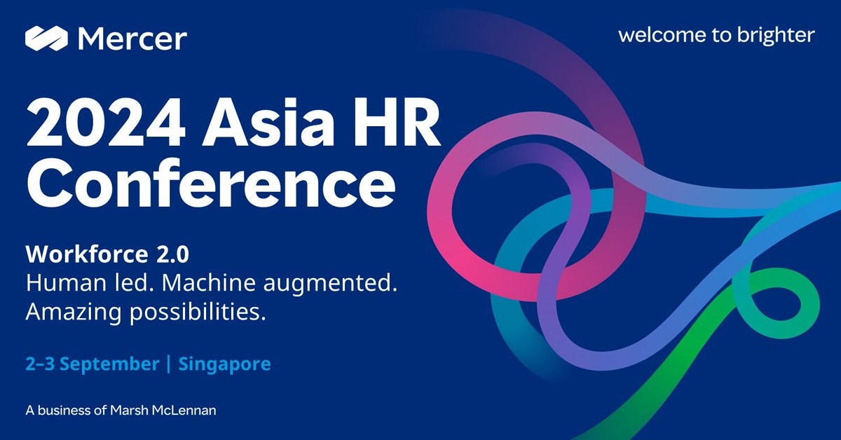 Mercer’s Asia HR Conference is back again, this time bigger than ever and our Frazer Jones Singapore team are delighted to join! 

Register now to secure your place among the region’s top business and HR leaders > eu1.hubs.ly/H0bwjLN0

#FrazerJonesAsia #singapore #mercer