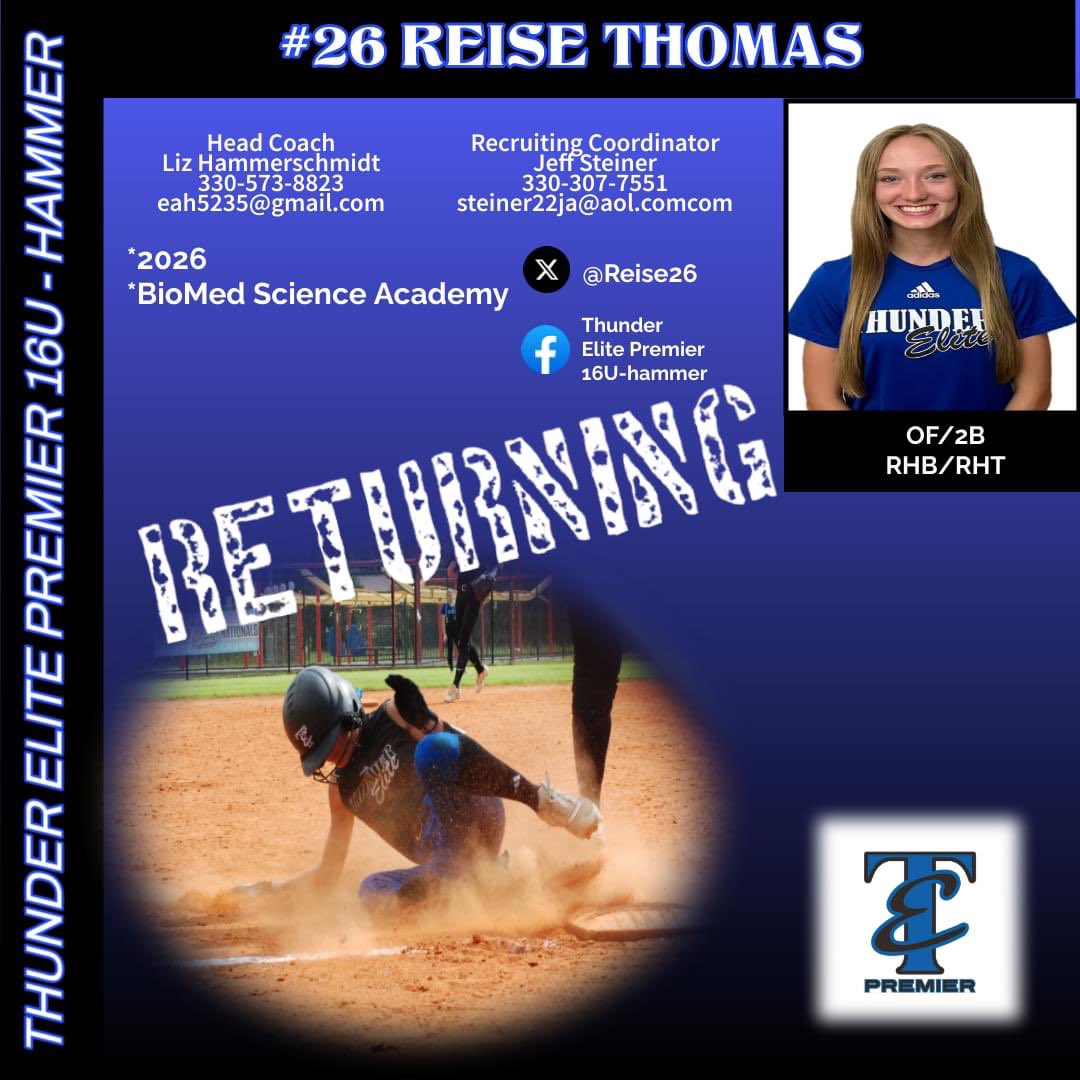Welcome back Reise! Unfinished business. Let’s go! <a href="/Reise26/">Reise Thomas</a> <a href="/TE_FallBall/">TE Fastpitch</a> <a href="/OilerPride22/">Jeff Steiner</a>