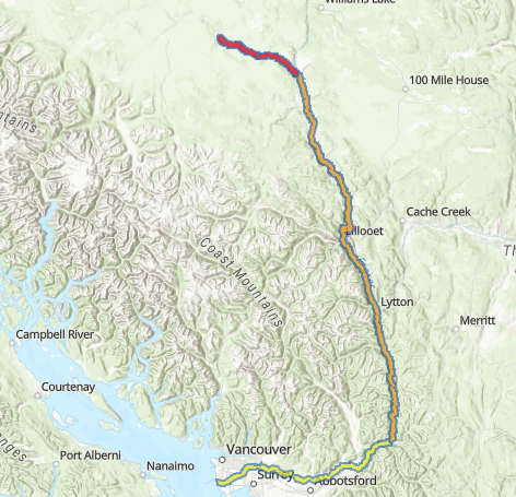 EmergencyInfoBC's tweet image. The #BC River Forecast Centre is UPGRADING to a Flood WARNING for the Chilcotin River downstream of the landslide near Farwell Canyon.

The following Flood Advisories remain MAINTAINED:
- A Flood WARNING for Chilcotin River upstream of the landslide near Farwell Canyon, &amp;amp; 
-…