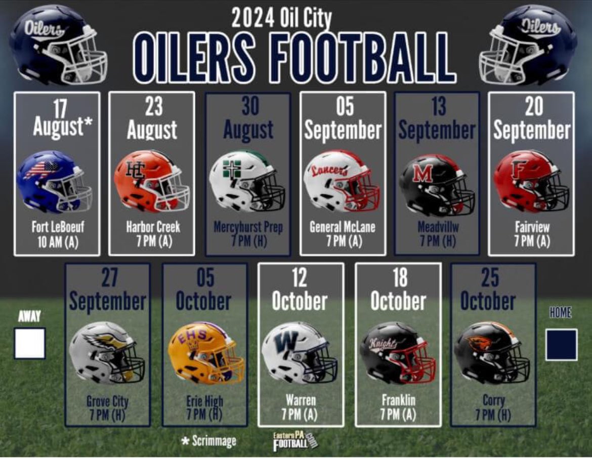 Senior season schedule!