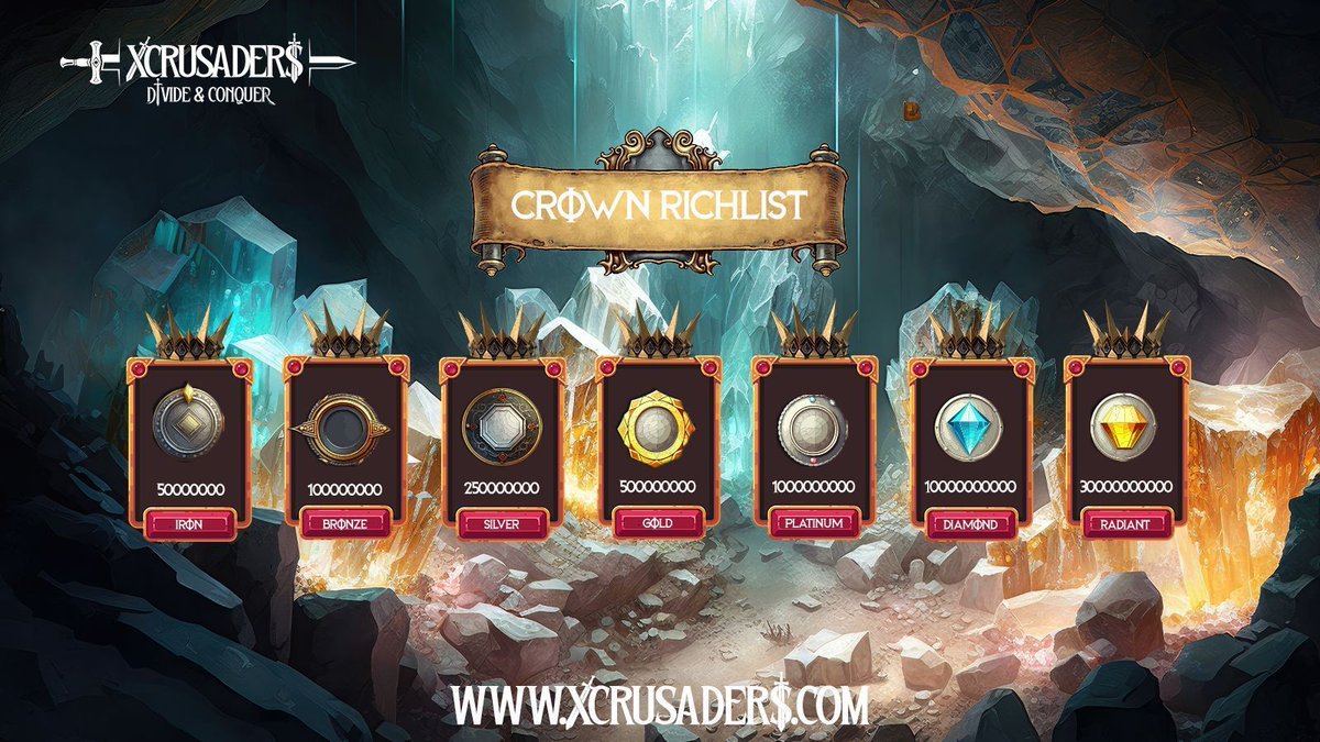 Meet Crown Token, the ultimate in-game currency for <a href="/XCrusaders_RTS/">XCrusaders Kingdom Maker Game</a>  ! ✨

Discover its versatility and power: 
🏰 Marketplace Trading 
🏰 #P2E Rewards 
🏰 Kingdom Upgrades 
🏰 Research &amp; Development 
🏰 Faction Voting

Join us in revolutionizing gaming with #Web3 #onimmutable
