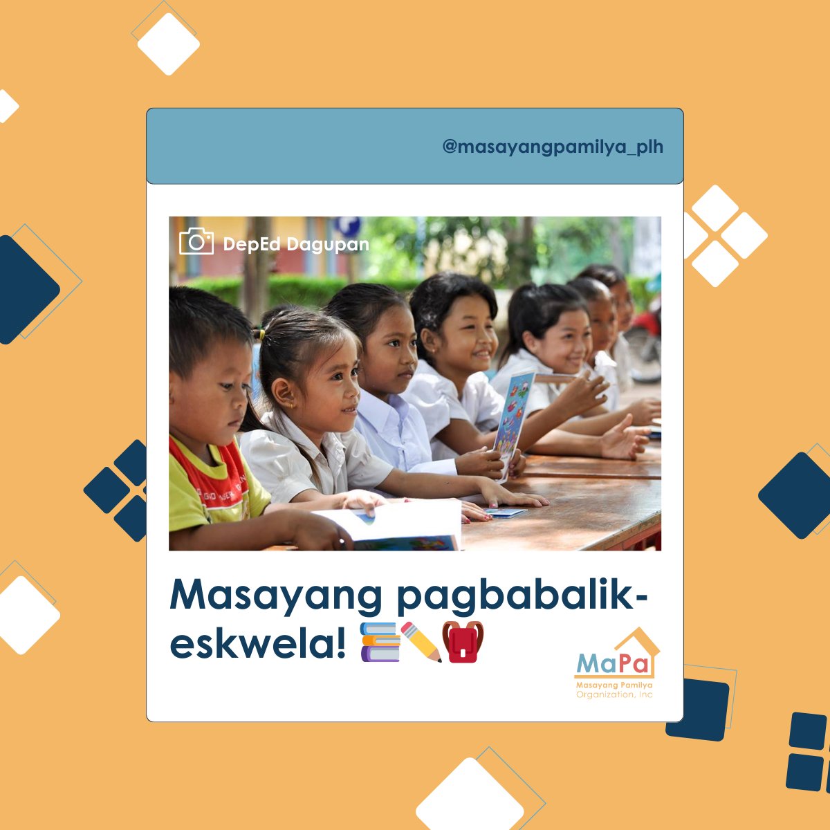 PLH_Philippines's tweet image. Masayang pagbabalik-eskwela, mga bata at mga magulang! 📚✏️🎒 

Good luck sa lahat ng estudyante at mga magulang! 🎉✨

#BackToSchool2024 #MasayangPamilya #PlayfulParenting