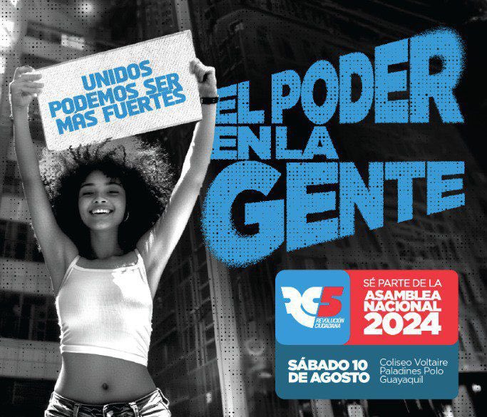 LuisaGonzalezEc's tweet photo. 🇪🇨 🇪🇨 🇪🇨 

¡Sé parte de la historia en la Asamblea Nacional 2024 de nuestro movimiento!

📅 10 de Agosto  
📍 Guayaquil (Coliseo Voltaite Paladines Polo)  
⏰ 10:00 AM 

💪 ¡Tu voz cuenta! Juntos podemos transformar nuestro país.  
#ElPoderEnLaGente #AsambleaRC5
@MashiRafael https://t.co/3bBPspOLgm