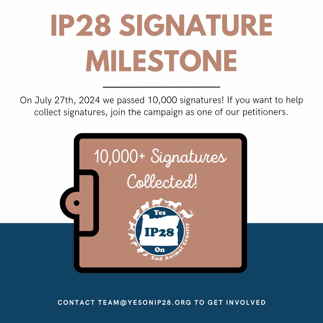 We might not post as often, but we've been hard at work collecting signatures! After only three weeks into our new petitioning cycle, we collected over 10,000 signatures. With 23 months remaining, we're confident 2026 will be the year animal liberation is on the ballot in Oregon.