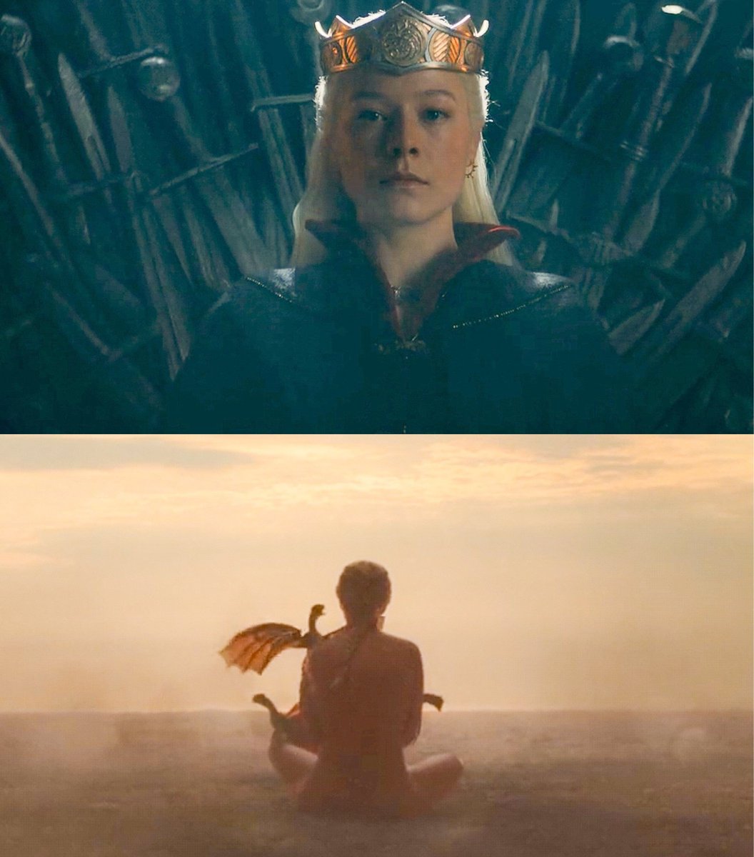 FROM RHAENYRA’S BLOOD COMES DAENERYS THE PRINCESS THAT WAS PROMISED AND HERS IS THE SONG OF ICE AND FIRE!! #HouseOfTheDragon