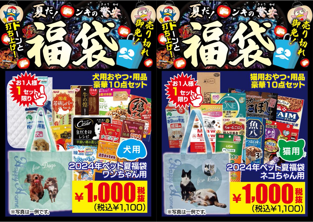8/9〜8/15期間限定‼️／ ドンキの夏福袋チラシがスタート！ ワンちゃん