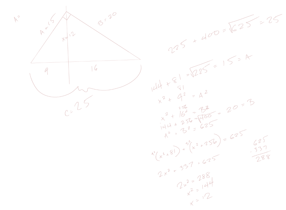 RazorFoxDV's tweet photo. Sometimes, I do algebra for fun.  Thanks, Pythagoras! https://t.co/nuCFCEkGAS