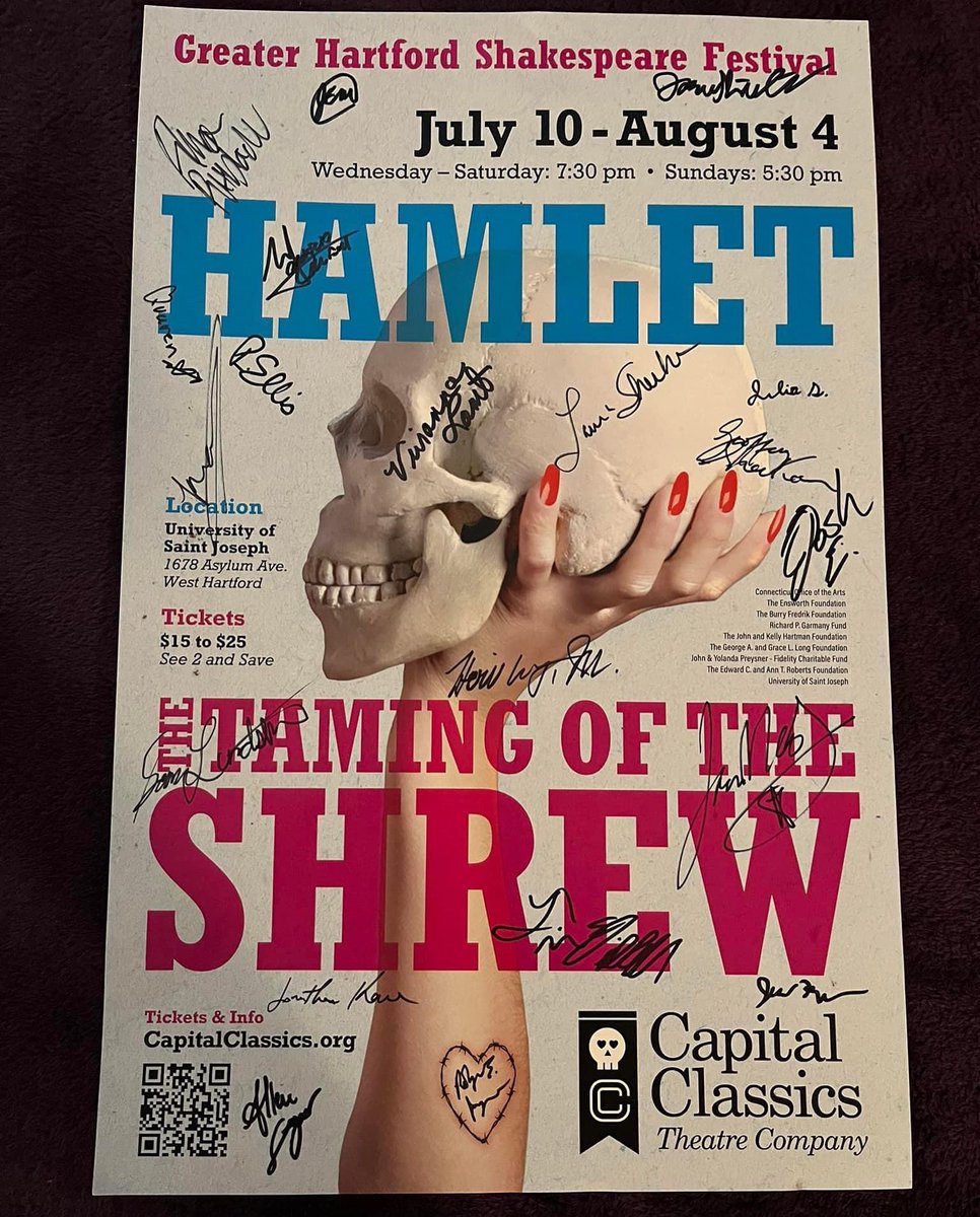 A huge thank you to all of our sponsors, donors, advertisers, supporters, volunteers, board, the <a href="/USJCT/">University of Saint Joseph</a> staff, caterers, and YOU, the audience! This year’s Greater Hartford Shakespeare Festival was a resounding success and we look forward to seeing you all next year!