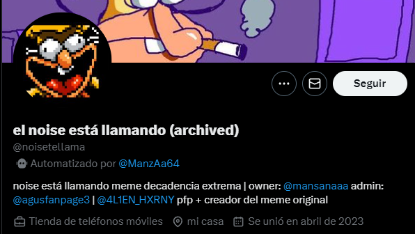 salmon_Ry's tweet photo. Eso desencadenó la creación de la cuenta "Noise esta llamando" y los diferentes edits de personajes de Pizza tower llamando
@noisetellama https://t.co/tjF0VDyyVF