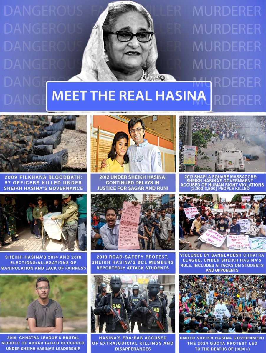 #AllEyesonBangladesh today. Student protesters call for long march to Dhaka demanding #StepDownHasina. This picture is a glimpse of Bangladeshi PM’s atrocities she committed over 15 years. We all want an end to this.