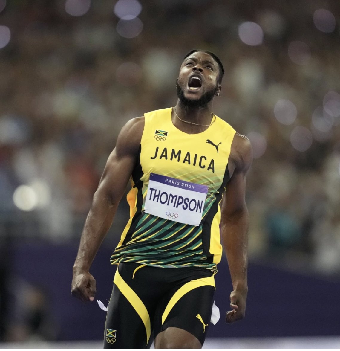MVP salutes our own Kishane Thompson.  The fastest ever 100m times at the Olympic Games:
<a href="/usainbolt/">Usain St. Leo Bolt</a> 9.63 London, 2012🥇
<a href="/usainbolt/">Usain St. Leo Bolt</a> 9.69 Beijing, 2008🥇
<a href="/YohanBlake/">Yohan Blake</a> 9.75 London, 2012🥈
<a href="/justingatlin/">Justin Gatlin</a> 9.79 London, 2012🥉
<a href="/LylesNoah/">Noah Lyles, OLY</a> 9.79 Paris, 2024🥇
<a href="/iamkishane/">Kishane Thompson</a> 9.79 Paris, 2024🥈