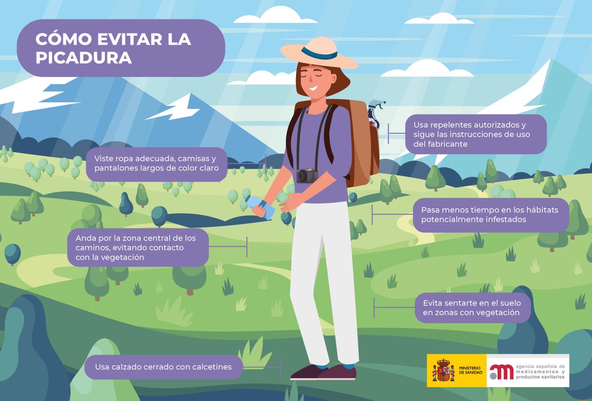 AEMPSGOB's tweet photo. ‼️ Nuevo material divulgativo con recomendaciones para la ciudadanía sobre protección ante garrapatas

🔎 La exploración y actuación frente a garrapatas, así como el uso adecuado de repelentes, es esencial para prevenir consecuencias negativas

🔗 https://t.co/j5UWhMKlH7 https://t.co/nBS5ZPLEV9