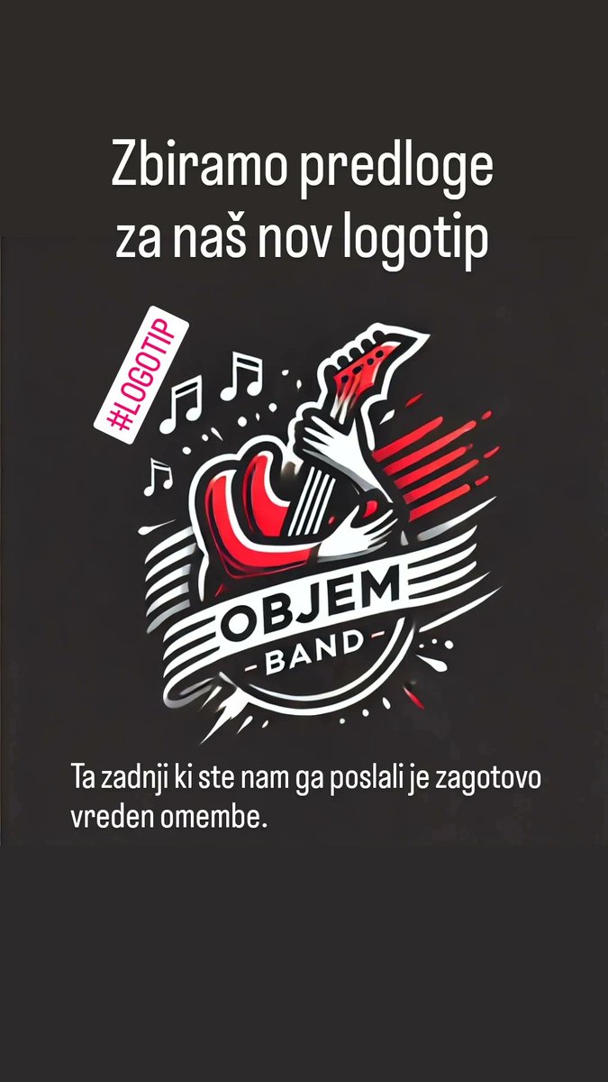 TugoOBJEM's tweet photo. 😀 Še vedno zbiramo predloge za naš novi Logotip. Hvala vam za vse predloge in vaš trud.
👍🏽 Predstavljamo vam zadnjega domiselnega, ki nas je zelo presenetil.
------------
.
#logo #logotip #simbol #brand #firma #ObjemBand #dizajn #Artist https://t.co/c9JltpRLTj