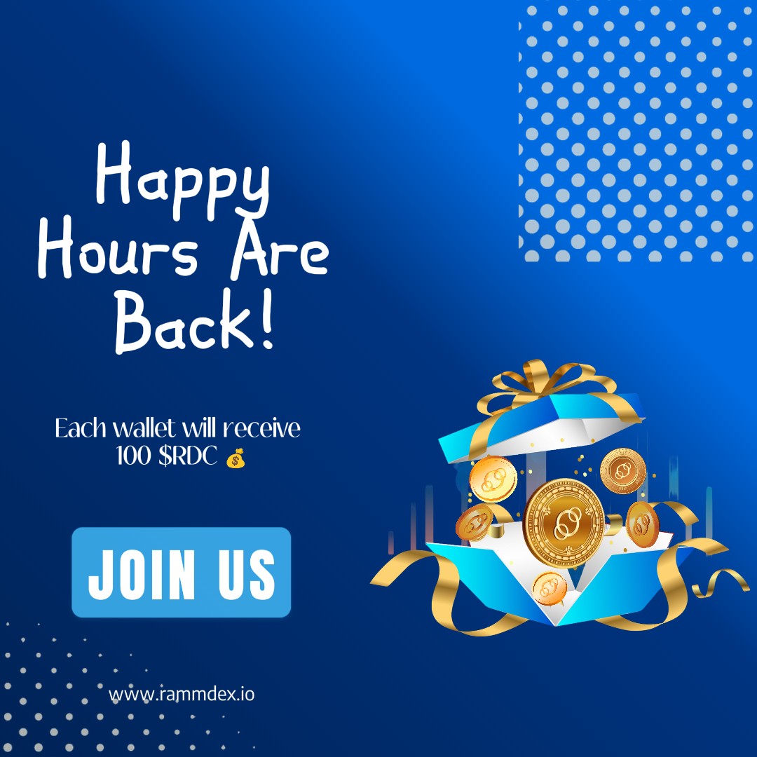 RammDex's tweet photo. RAMM @RammDex🦋 
Risk Automated Market Maker

🔥Happy Hours Are Back!🔥

💰 Ready to burn over $1 million in giveaways. Each wallet will receive 100 $RDC 💰

Time:

Task: Follow @Rammdex and don’t forget to Follow, Repost, and Like!

💎 Drop your $MATIC address below 👇🏻 and check your balance within 24 hours 💎

🔥 The $RDC Presale is still live! 🔥

To join the Presale with MATIC: https://t.co/Drdb3cMEWP

• Minimum 50 MATIC
• 1 MATIC = 75 $RDC