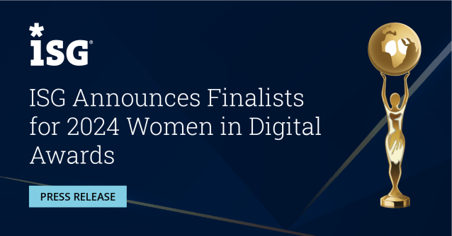 jdeacon67's tweet photo. ISG today announced the finalists for the 2024 ISG #WomeninDigital Awards program. The 458 finalists in the Americas, EMEA, Asia Pacific and India are detailed in an online ISG Women in Digital eBook. Winners will be announced in September. https://t.co/foD8QQ7q46 https://t.co/pvh16Z1vmH