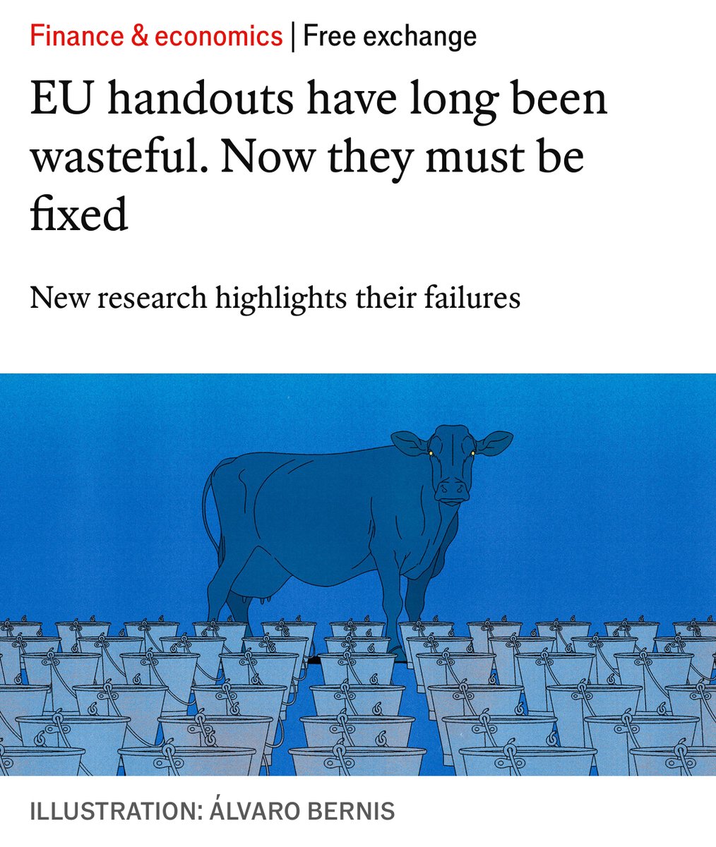 "Any attempt to mess with agricultural or regional handouts will meet howls of indignation[]. But the world is changing. And so must the bloc. It is time for a bold gambit," writes <a href="/COdendahl/">Christian Odendahl</a> in this week's <a href="/TheEconomist/">The Economist</a>, featuring our work with <a href="/valentin_lang/">Valentin Lang</a> and @DanBischof.