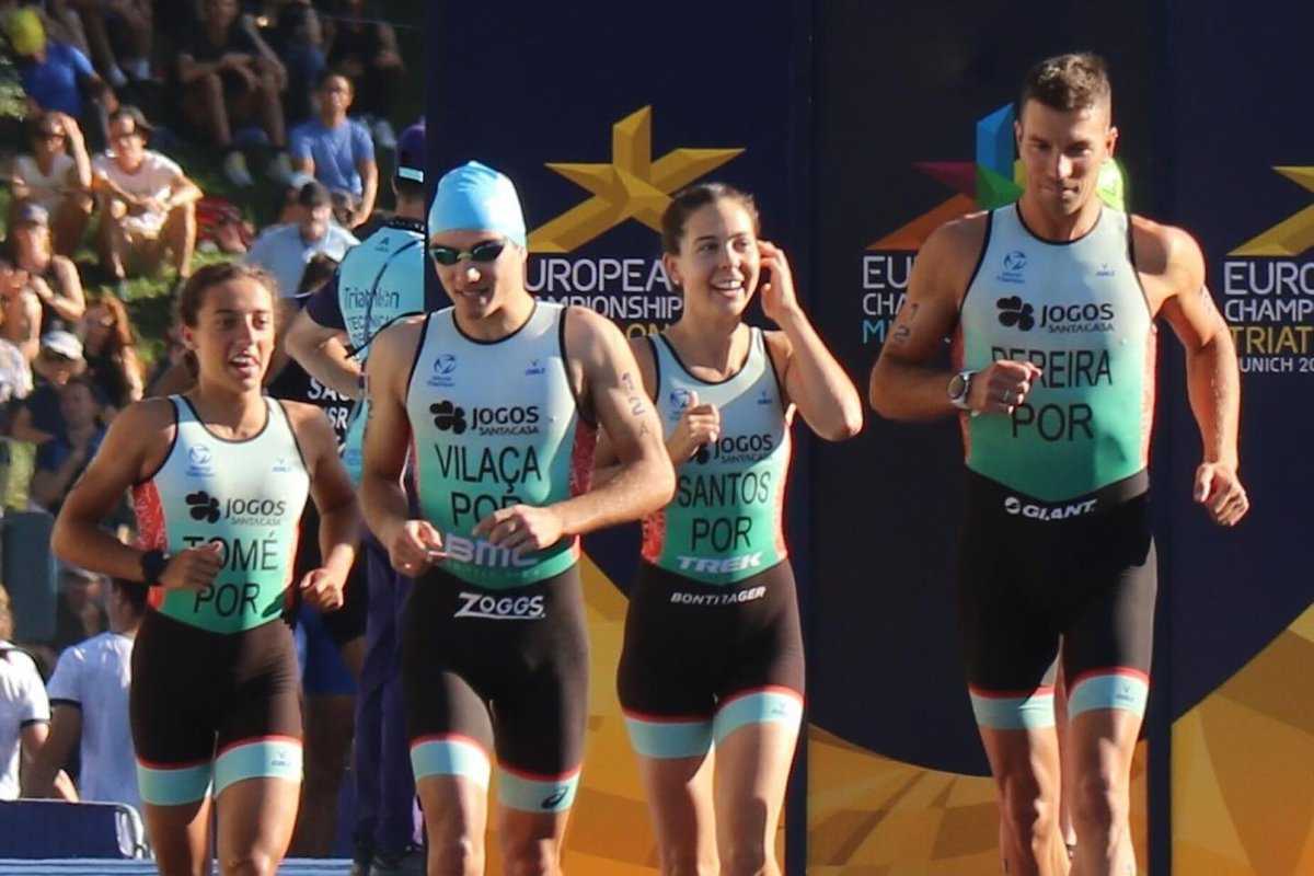 Portugal ficou em 5.º lugar na estafeta mista de triatlo, garantindo mais um diploma olímpico 👏🇵🇹

#Paris2024 #JogosOlimpicos
