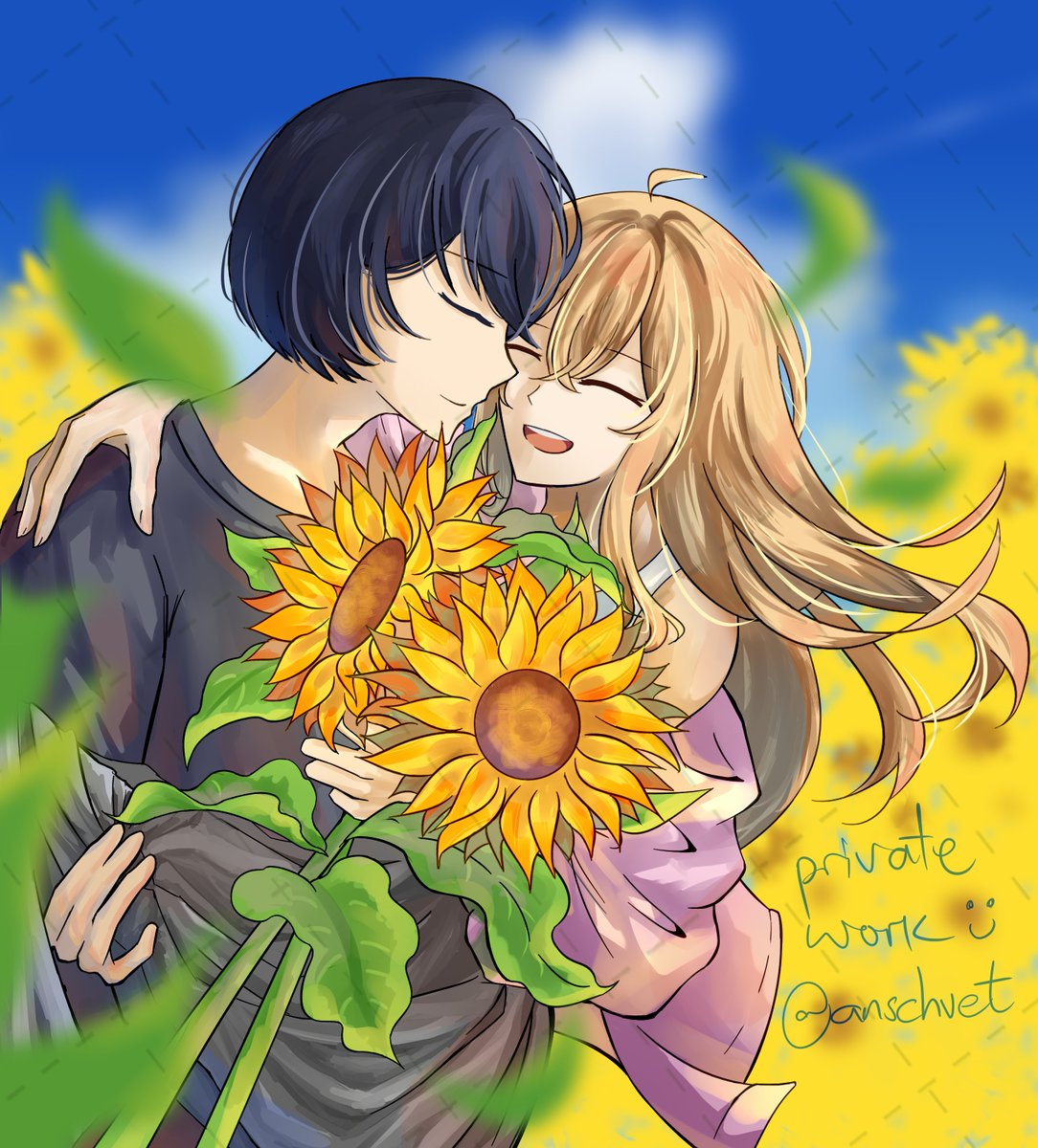 I rendered lesbians

characters belong to @/39Nagi_san