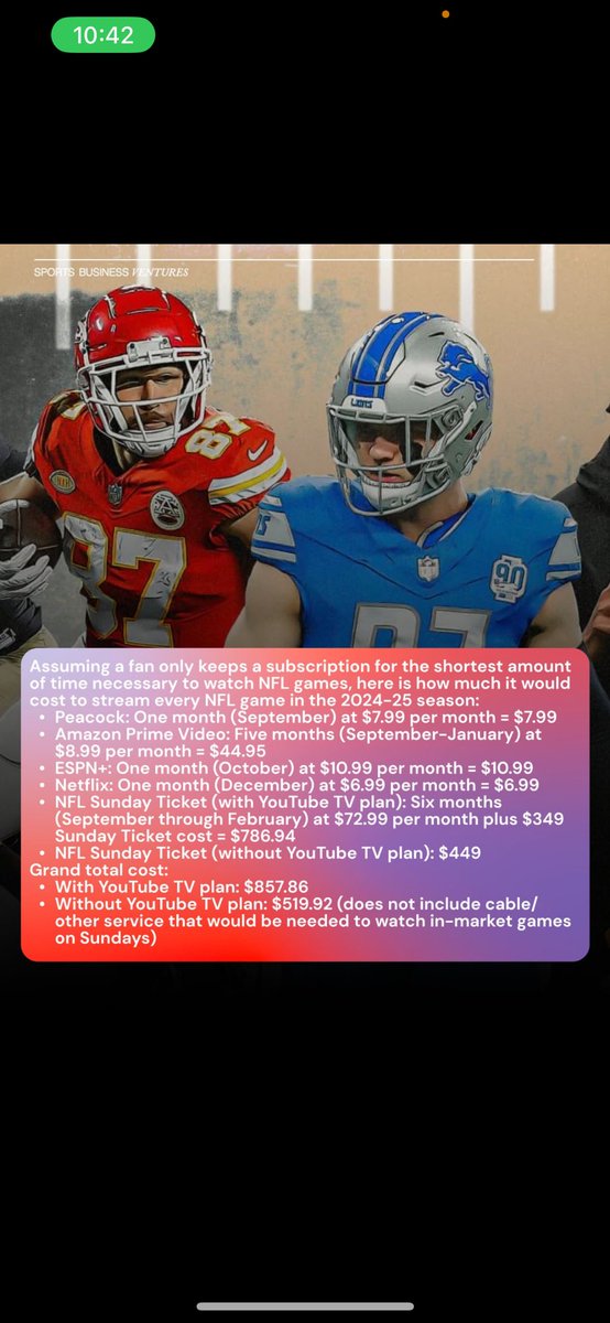 the break down..SBV gets it