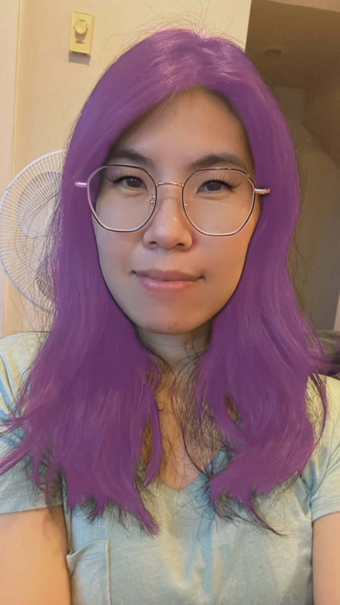 Quah_164's tweet photo. When you found a new Instagram filter. 😂 #instagramfilter #instagramstory #selfie #selca #purplehair https://t.co/tgzF8OySuR