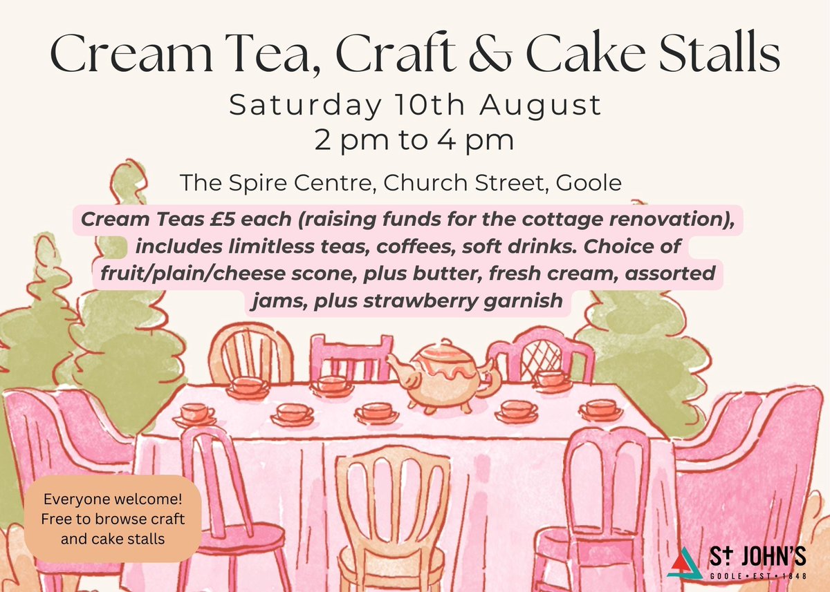 We're hosting a Cream tea, on Saturday, to raise funds for work on our Cottage. 
Come along and help support us to bring back the cottage.