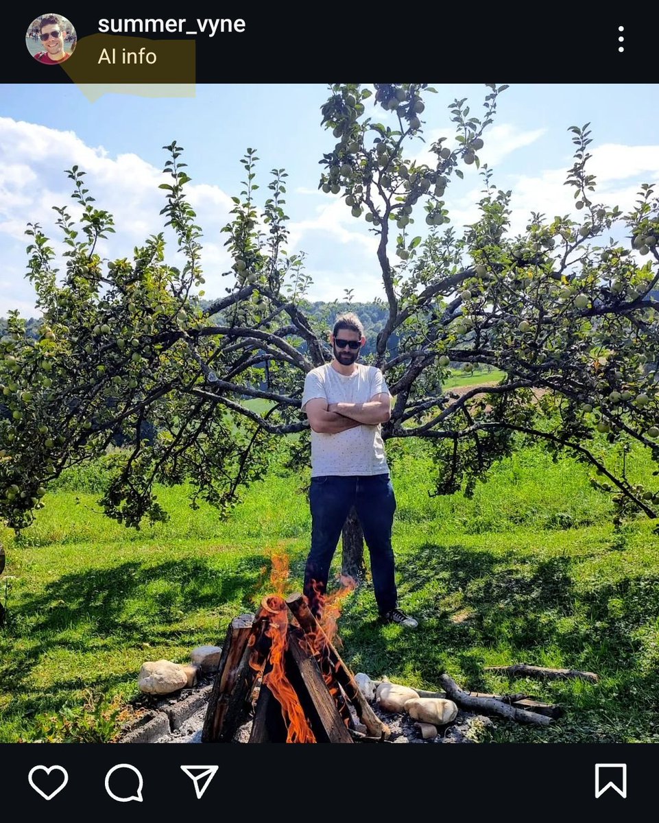 Lol, Instagram thinks this photo is AI-generated when it's just the keen eye of <a href="/MelissaFarasyn/">Melissa Farasyn</a> working with perspective and light. A nice reminder that photographs too merely show what their creators want us to see.