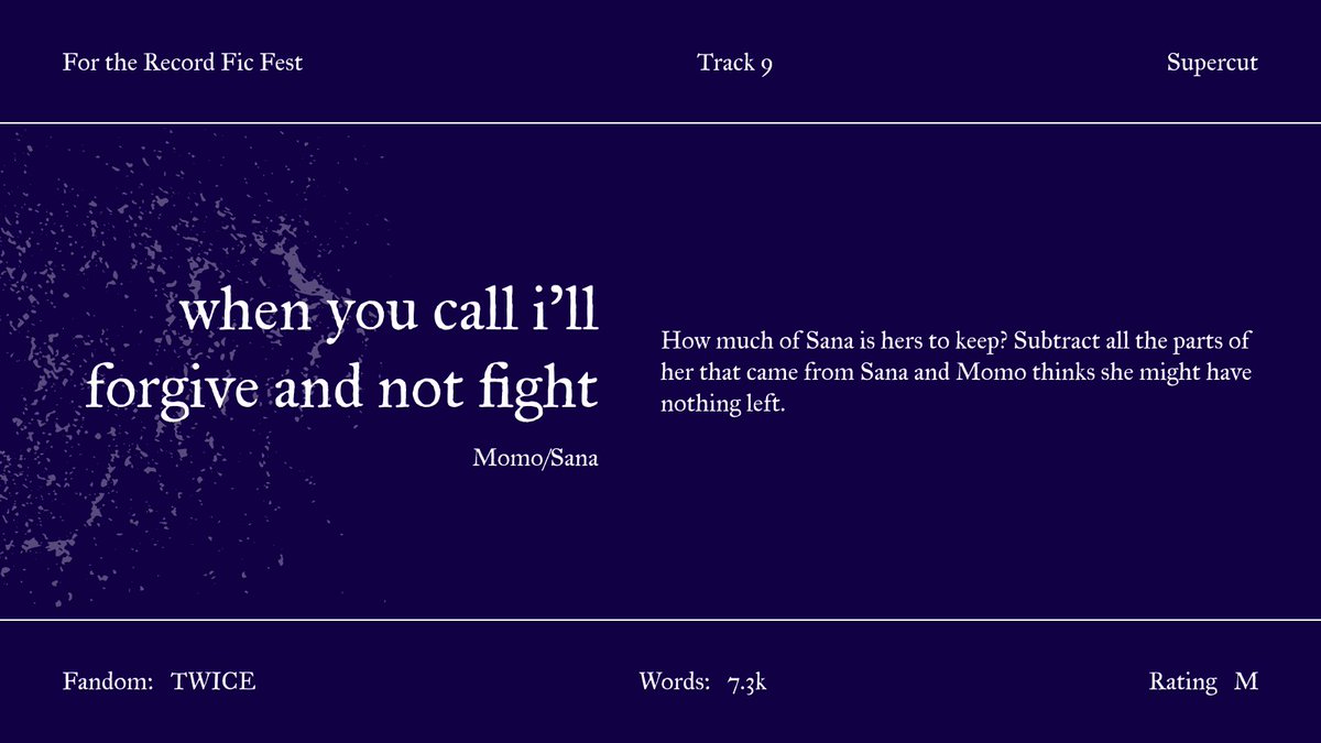 when you call i’ll forgive and not fight
▷ supercut
▷ twice
▷ momo/sana
▷ rating: m
archiveofourown.org/collections/ft…