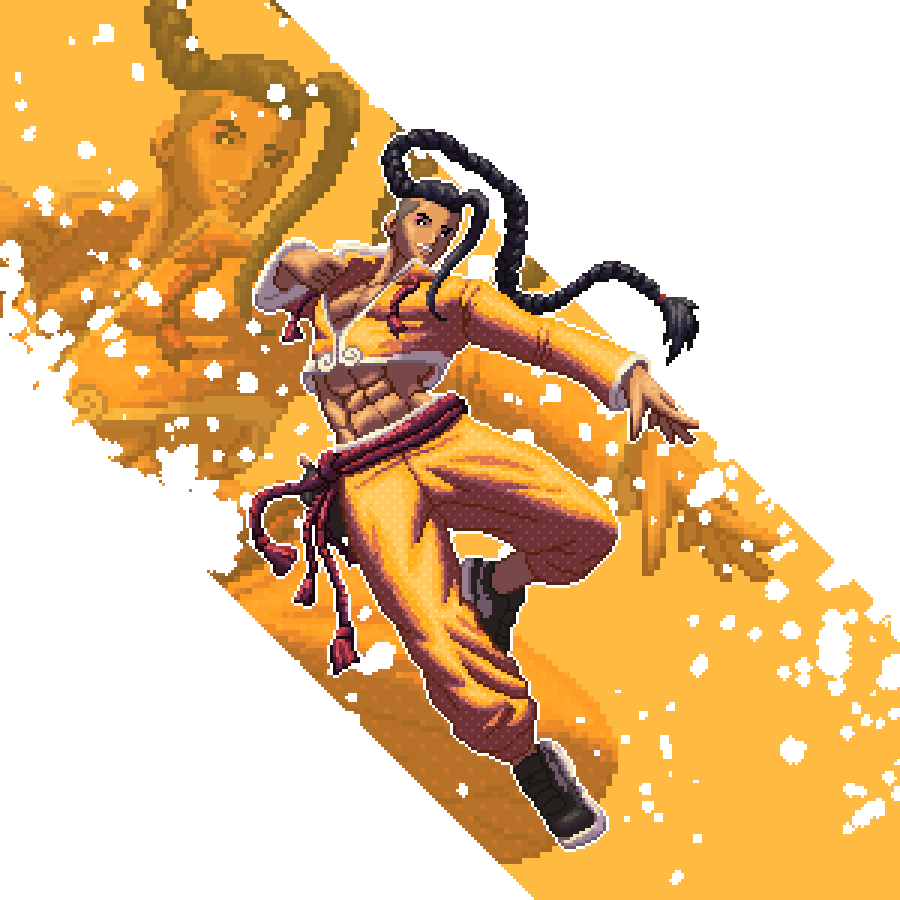 Top Player Jamie for @HmmmLawnmower!! #pixelart #ドット絵 #SF6