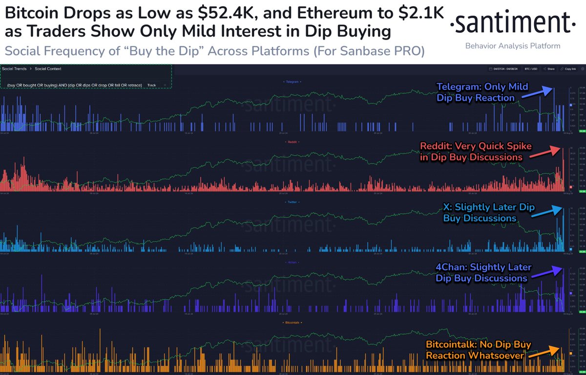 📉😱 Is this THE dip? Discussions about buying have spiked, but not as much  as you may think on such a dramatic drop. Expect for the bigger reaction to  come as the