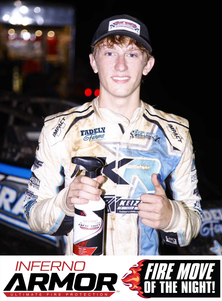 USAC Racing (@usacnation) on Twitter photo Best Career Night! π₯
Entering <a href="/BloomSpeedway/">Bloomington Speedway</a> tonight, <a href="/RacinRy06/">Rylan Gray</a>'s best career USAC <a href="/AMSOILINC/">AMSOIL INC</a> National Sprint Car finish was 12th.
Tonight, he takes home a career best result of 5th.
For that, he's earned the <a href="/InfernoArmorUSA/">Inferno Armor</a> Fire Move of the Night. Best Career Night! π₯
Entering <a href="/BloomSpeedway/">Bloomington Speedway</a> tonight, <a href="/RacinRy06/">Rylan Gray</a>'s best career USAC <a href="/AMSOILINC/">AMSOIL INC</a> National Sprint Car finish was 12th.
Tonight, he takes home a career best result of 5th.
For that, he's earned the <a href="/InfernoArmorUSA/">Inferno Armor</a> Fire Move of the Night.