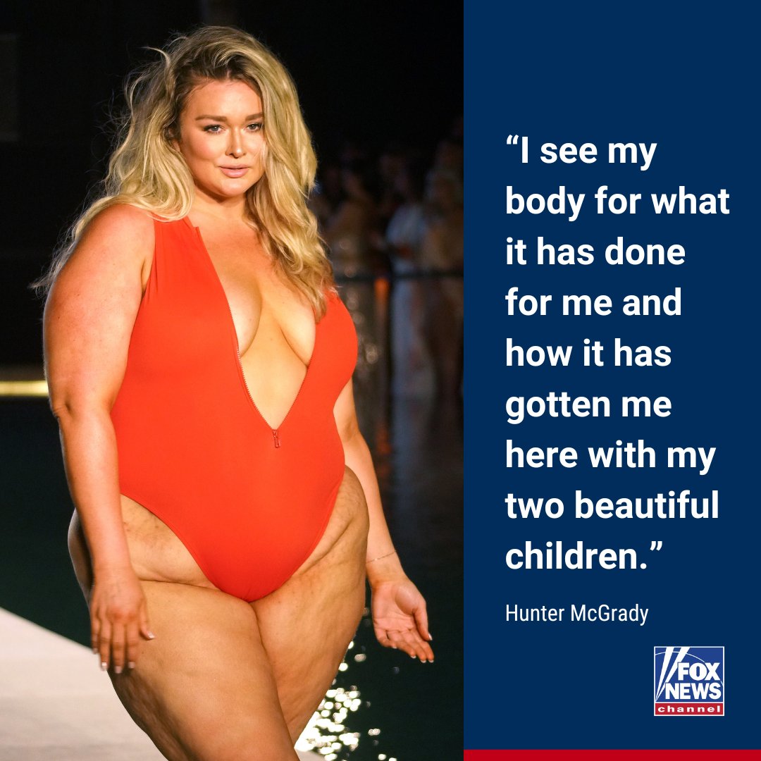 FoxNews's tweet image. MAKING A SPLASH: 'Curviest model ever' @HunterMcGrady shares the 'freeing feeling' becoming a mom gave her, while clapping back at online bullies who try to shame her. The Sports Illustrated swimsuit star details her journey. trib.al/egMMpdw