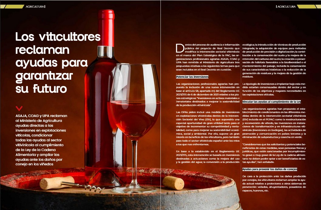 AsajaNacional's tweet image. Las #OPAs  piden al @mapagob inversiones directas en explotaciones vitícolas y el cumplimiento de la Ley de la Cadena Alimentaria. #Agricultura #Viticultura #Ayudas #Economía
calameo.com/read/002859422…