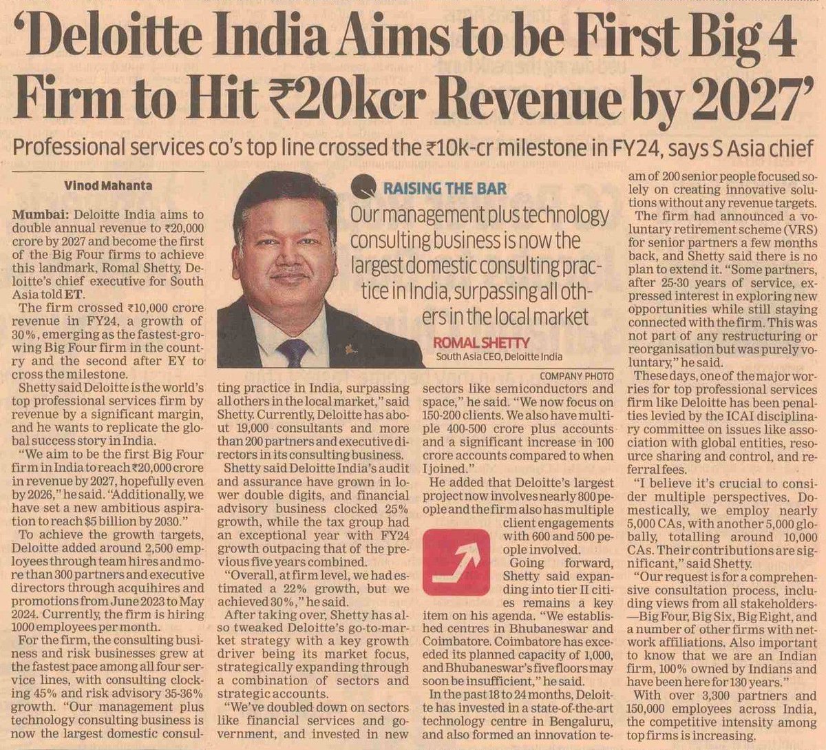 Deloitte India (@deloitteindia) on Twitter photo 🚀 #ExcitingTimes ahead | Deloitte India is on a path to transformative growth by 2027.
Read here to know more about the strategic vision that is poised to reshape the business landscape: deloi.tt/3YwBQlD
<a href="/RomalShetty/">Romal Shetty</a> <a href="/EconomicTimes/">Economic Times</a> 🚀 #ExcitingTimes ahead | Deloitte India is on a path to transformative growth by 2027.
Read here to know more about the strategic vision that is poised to reshape the business landscape: deloi.tt/3YwBQlD
<a href="/RomalShetty/">Romal Shetty</a> <a href="/EconomicTimes/">Economic Times</a>