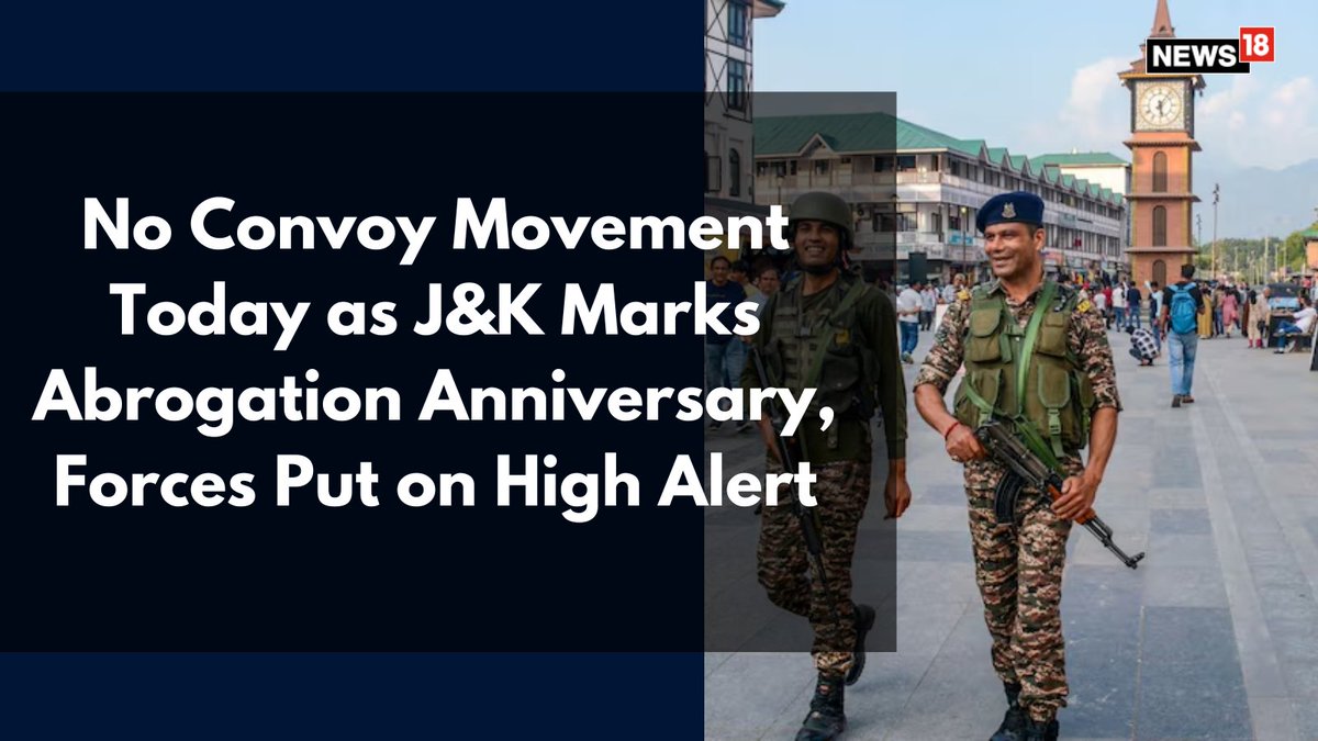 CNNnews18's tweet photo. According to a top-level government official, there is strict restriction on movement due to inputs indicating plans to attack convoys
@AnkurSharma__ | #JammuAndKashmir #Abrogation370
https://t.co/JvUInQYe10 https://t.co/fyTSC9ZKRX