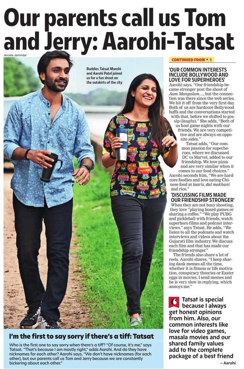 Ahmedabad Times (@ahmedabadtimes) on Twitter photo .<a href="/tatsatmunshi/">Tatsat Munshi</a> and <a href="/aarohipatel/">Aarohi Patel</a> talk to us about the amazing bond they share and more.
Read: tinyurl.com/bxx6y7vu .<a href="/tatsatmunshi/">Tatsat Munshi</a> and <a href="/aarohipatel/">Aarohi Patel</a> talk to us about the amazing bond they share and more.
Read: tinyurl.com/bxx6y7vu