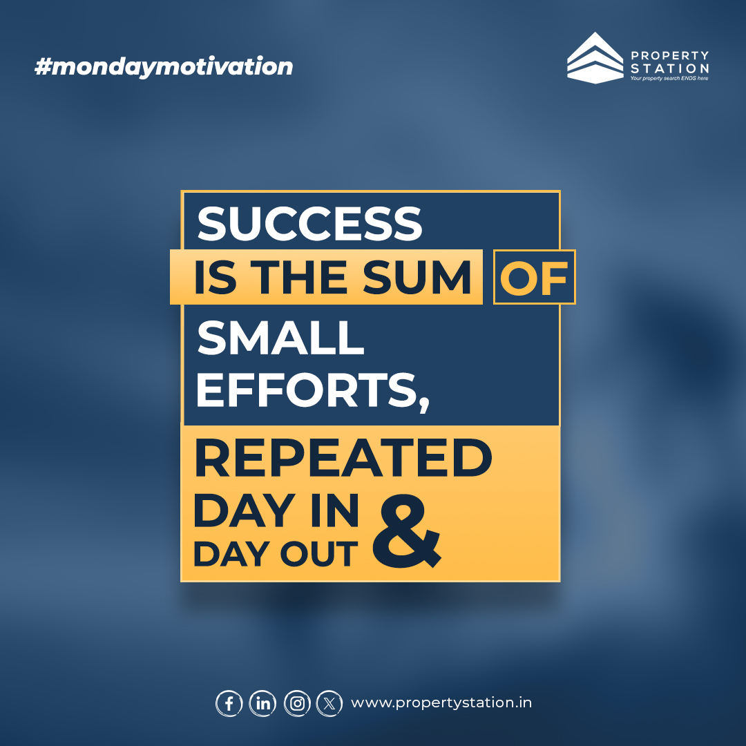 Prop_Station's tweet photo. Success is the sum of small efforts,
Repeated Day in and Day Out.
.
.
.
.
.
.
.
.
.
.
.
.
.
#MondayMotivation #MotivationMonday #StartStrong #MakeItHappen #NewWeekNewGoals #RiseAndGrind #MindsetMonday #MondayMindset #ConquerMonday
#MotivationMatters #propertystation https://t.co/O9mNWOQn0f