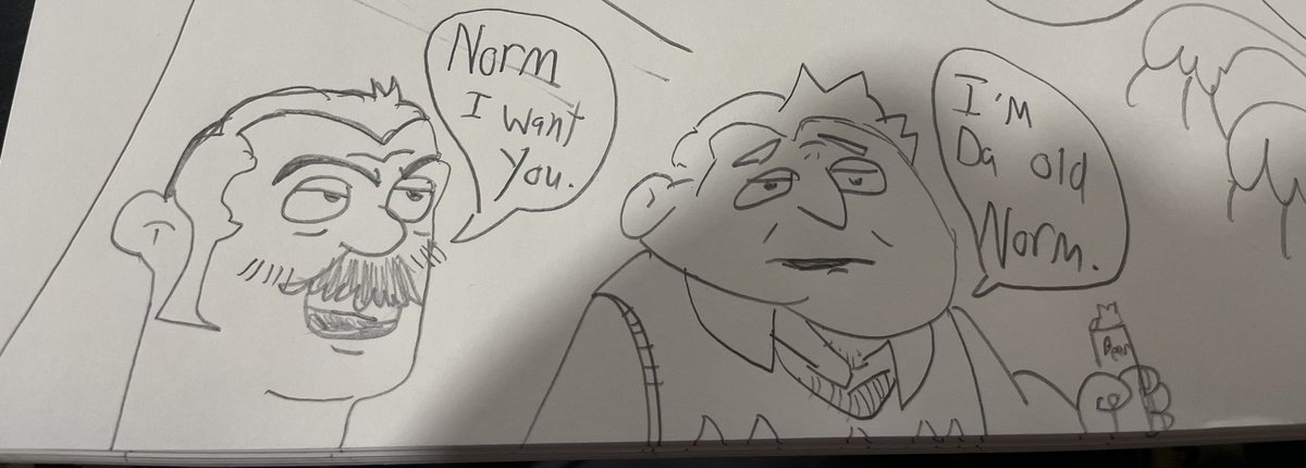 BroStripe's tweet photo. I drew Mr Birchum and Norm
#oldnorm #mrbirchum #beer
@XNewNorm @MrBirchum_
Please make them lovers in the crossover https://t.co/6o8987DvSw