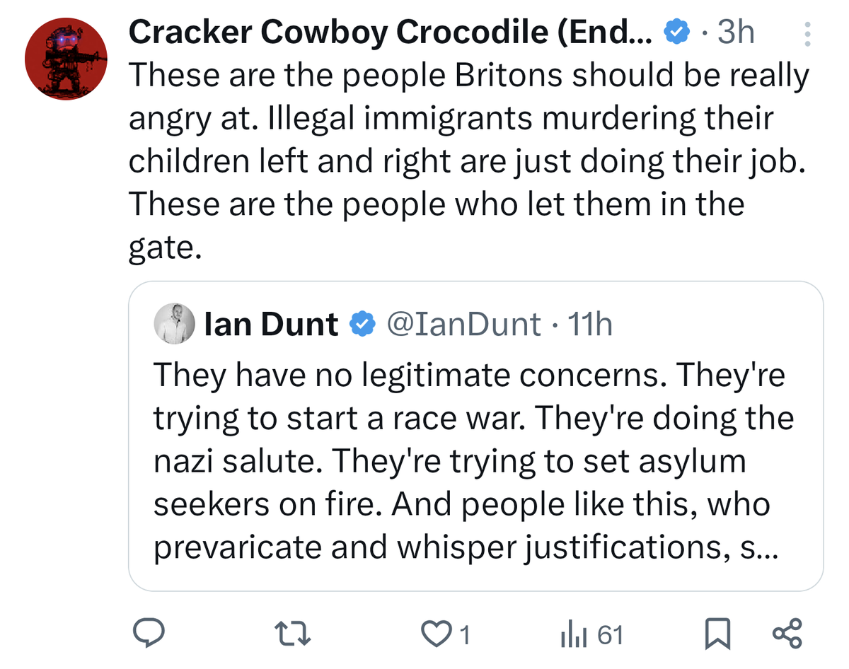IanDunt's tweet photo. The Great Replacement Theory can be seen in almost every message you see supporting the riots, either implicitly or explicitly. By far the most poisonous and influential conspiracy theory today. https://t.co/cyUAiAvjNE