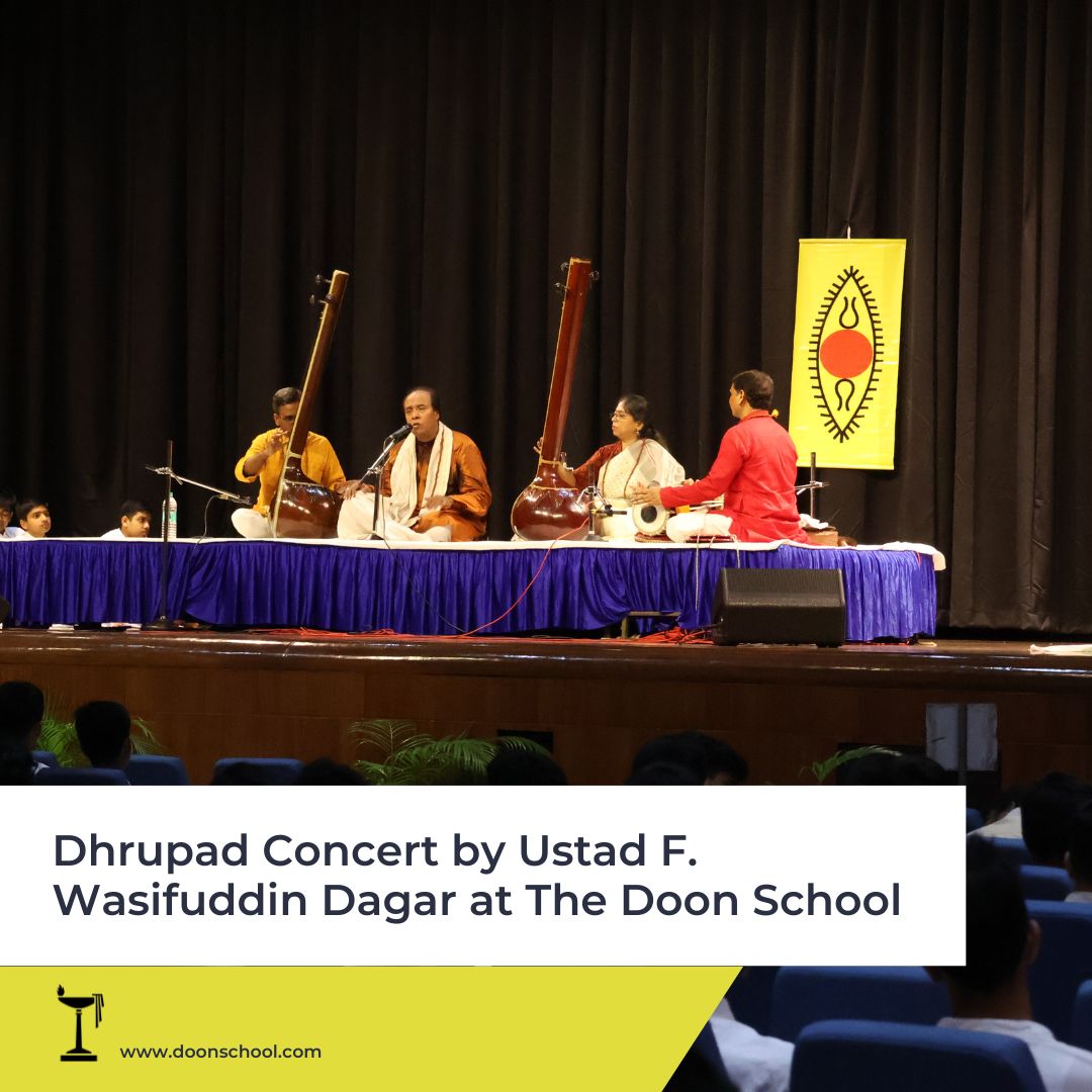 The_Doon_School's tweet image. Dhrupad Concert by Padma Shri Ustad F. Wasifuddin Dagar at The Doon School organized by SPIC MACAY Uttarakhand Chapter.
#Dhrupad #HindustaniClassical #SPICMACAY #TheDoonSchool #UstadFWasifuddinDagar