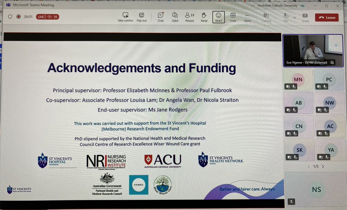 NicStraiton's tweet image. Go Jake @JakeMcMahon1993 👏👏🎉 Fantastic presentation as part of @StVincentsMelb research week. Important research looking at the #deimplementation of low-value healthcare in pressure injury management (a very proud supervisor! 🤓) @NRI_research @ACUmedia