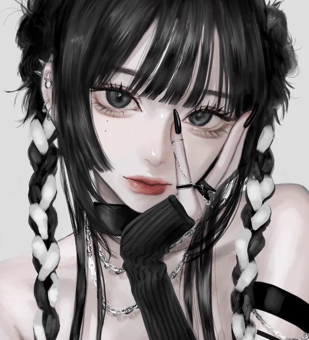 #私はこういう絵師です見た絵師全員参加 黒髪とまつげ命です 