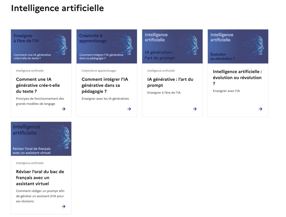 🤖 La <a href="/DANEVersailles/">DRANE Site de Versailles</a>  propose des vidéos sur l'intégration du #numérique dans l'#enseignement et des formations sur l'#IA générative, des exemples concrets d'utilisation en #classe et des témoignages d'enseignants. 
buff.ly/4bJus9y #pedagogie