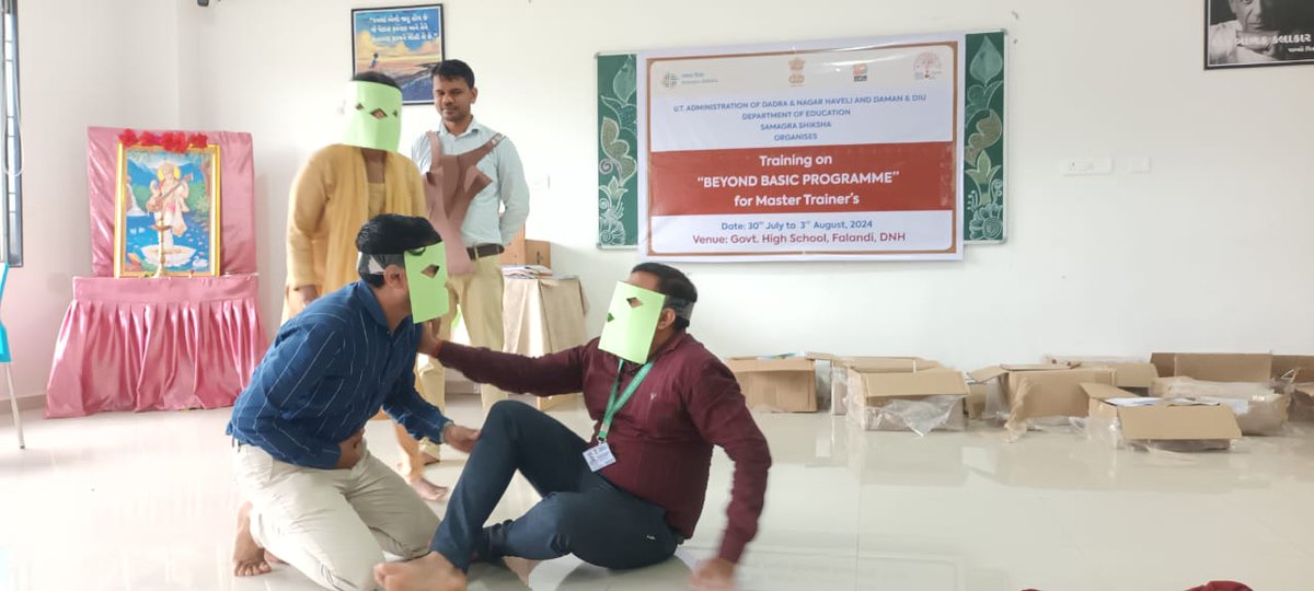 Department of Education <a href="/DNH/">Kyu</a>, Samgra Shiksha Organised 5 day training on "Beyond Basic Programme" for MTs. BRCs,BRPs and CRCs at GHS Falandi.