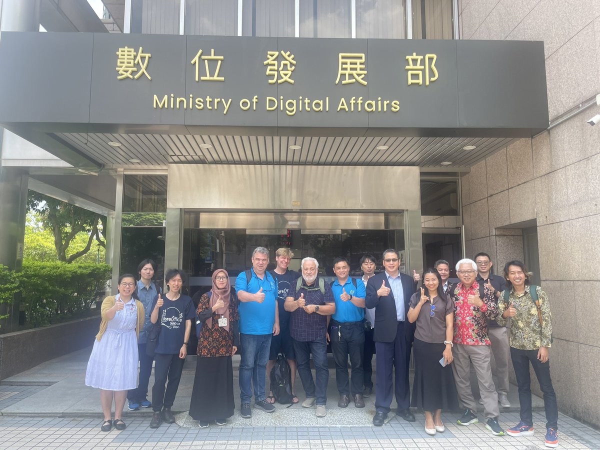 Very impressive meeting in the Ministery of Digital Affairs of Taiwan in Taipei from the delegates of the LibreOffice Conference Asia 2024 and The Document Foundation