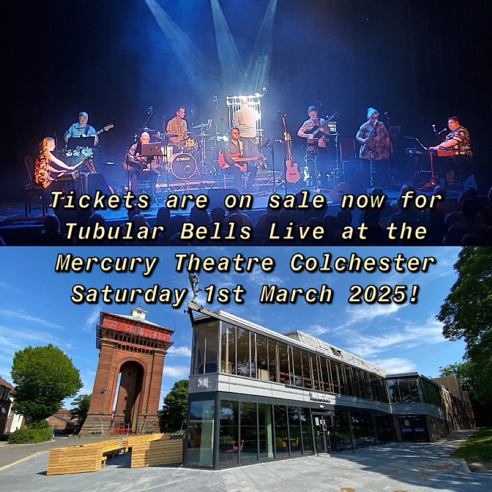 Tickets are on sale now for the return of <a href="/Phil_Toms/">Phil Toms</a> Tubular Bells Live at the @mercurytheatre on Saturday 1 March 2025 celebrating the hits of Mike Oldfield! 
mercurytheatre.co.uk/event/tubular-…